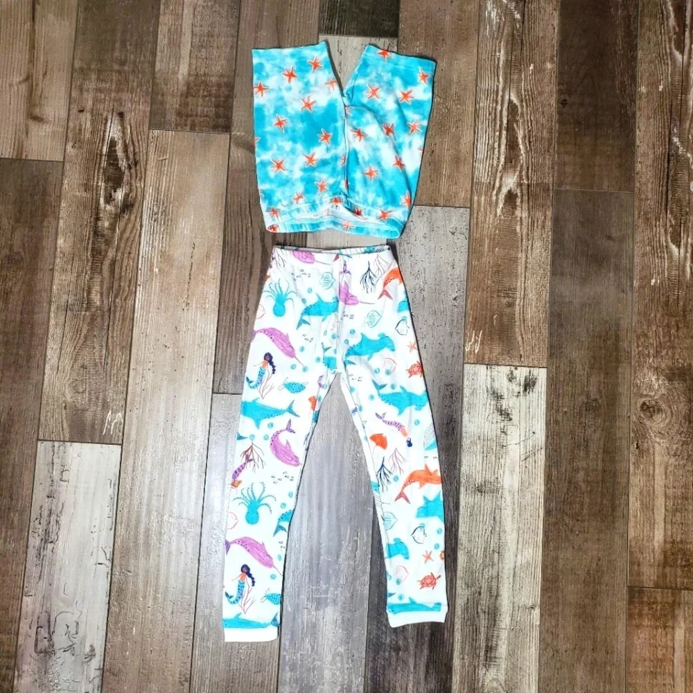 NWT Carter's Girls Size 4T Ocean Mermaid Pajama Bottoms Bundle
